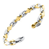 Men's Sculpted Desighner Mariner Link 14K Gold (40gram) or Platinum (65gram) 6.5mm Bracelet 8.25"