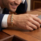 Men's Designer Link 14k Gold (66gram) or Platinum (106gram) 11mm Bracelet 8.5"