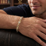 Men's Byzantine link 14k Gold (75gram) or Platinum (85gram) 6.5mm Bracelet 8.5"