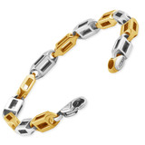 Men's Link 14k Gold (50gram) or Platinum (81gram) 7.5mm Bracelet 8.5"