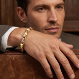 Men's Designer Seed & Rolo Link 14k Gold (57gram) or Platinum (91gram) 6.5-8mm Bracelet 8.25"