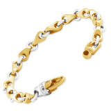 Men's Designer Seed & Rolo Link 14k Gold (37gram) or Platinum (59gram) 7mm Bracelet 8.5"