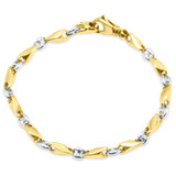 Men's Seed with Mariner Link 14k Gold (24gram) or Platinum (39gram) 4mm Bracelet 8.5"