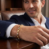 Men's 14k Gold (36gram) or Platinum (58gram) 6mm Link Bracelet 8.5"