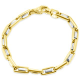 Men's Link 14k Gold (43gram) or Platinum (69gram) 6mm Bracelet 8.5"