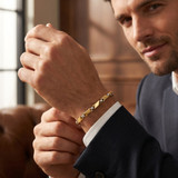 Men's Link 14k Gold (31gram) or Platinum (51gram) 4.5mm Bracelet 8.5"