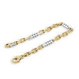 Men's Figaro Link 14k Gold (25gram) or Platinum (41gram) 4.5mm Bracelet 8.5"