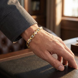 Men's Designer Mariner Link 14k Gold (56gram) or Platinum (90gram) 7mm Bracelet 8.5"