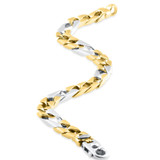 Men's Designer Figaro Link 14k Gold (37gram) or Platinum (60gram) 8mm Bracelet 8.5"