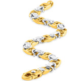 Men's Designer Byzantine Link 14k Gold (45gram) or Platinum (73gram) 9mm Bracelet 8.5"
