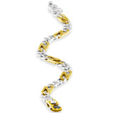 Men's Figaro with Mariner Link 14k Gold (21gram) or Platinum (33gram) Bracelet 8.5"