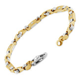 Men's Link 14k Gold (28gram) or Platinum (45gram) 5.5mm Bracelet 8.5"