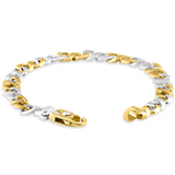 Men's Link 14k Gold (33gram) or Platinum (54gram) Bracelet 8.5"
