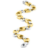 Men's Link 14k Gold (51gram) or Platinum (82gram) 11mm Bracelet 8.5"