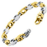Men's Link 14k Gold (43gram) or Platinum (69gram) 6mm Bracelet 8"