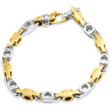 Men's Link 14k Gold (43gram) or Platinum (69gram) 6mm Bracelet 8"