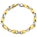 Men's Link 14k Gold (45gram) or Platinum (72gram) 6mm Bracelet 8.5"