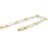 Men's Designer Figaro Link 14k Gold (39gram) or Platinum (64gram) 8.5mm Link Bracelet 8.5"