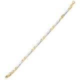 Men's Designer Figaro Link 14k Gold (39gram) or Platinum (64gram) 8.5mm Link Bracelet 8.5"