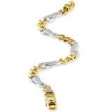 Men's Figaro 14k Gold (32gram) or Platinum (51gram) 8.5mm Link Bracelet 8.5"