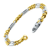 Men's Link 14k Gold (38gram) or Platinum (61gram) 7mm Bracelet 8.5"