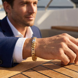 Men's Figaro Link 14k Gold (38gram) or Platinum (61gram) 7mm Bracelet 8.5"