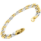 Men's Link 14k Gold (27gram) or Platinum (44gram) 8mm Bracelet 8.5"