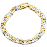 Men's Link 14k Gold (27gram) or Platinum (44gram) 8mm Bracelet 8.5"