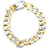 Men's Link 14k Gold (62gram) or Platinum (99gram) 12.5mm Bracelet 8.5"