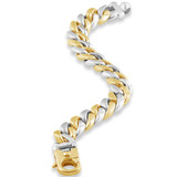 Men's Cuban Link 14k Gold (101gram) or Platinum (163gram) 13mm Bracelet 9"