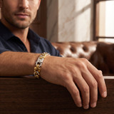 Men's Link 14k Gold (48gram) or Platinum (77gram) 9.5-11mm Bracelet 8.25"