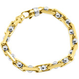 Men's Link 14k Gold (64gram) or Platinum (103gram) 7.5mm Bracelet 8"