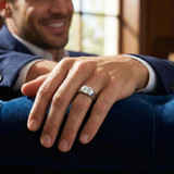 1 ct Solitaire Diamond Mens Wedding Ring 14k White or Yellow Gold Enhanced