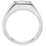1 ct Solitaire Diamond Mens Wedding Ring 14k White or Yellow Gold Enhanced