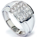 1ct Natural Diamond Men's Wedding Anniversary Ring Solid 10k White Gold