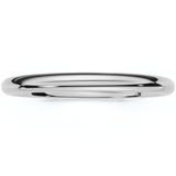 2mm 14K White Gold Comfort Fit Plain Wedding Band