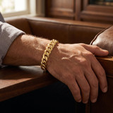 Men's Cuban 14k Gold (119gram) or Platinum (191gram) 12mm Link Bracelet 9"