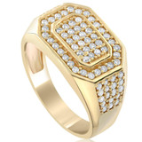 1Ct Men's Diamond Ring 10k Yellow Gold