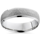 Solid Platinum Hammered 6mm Band Men's Wedding Ring Solid Platinum Hammered 6mm Band Men's Wedding Ring