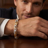 Men's 14k Gold (45gram) or Platinum (72gram) 8.5mm Diamond Bracelet 8.5"
