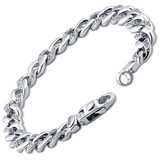 Men's 14k Gold (45gram) or Platinum (72gram) 9.5mm Diamond Bracelet 8.5"