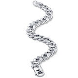 Men's 14k Gold (45gram) or Platinum (72gram) 9.5mm Diamond Bracelet 8.5"