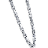 Men's 14k Gold (123gram) or Platinum (231gram) 9mm Diamond Chain Necklace 20"