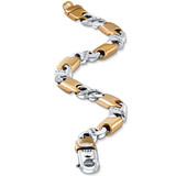 Men's 14k Gold (63gram) or Platinum (118gram) 9.5mm Diamond Bracelet 8.5"