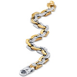 Men's 14k Gold (41gram) or Platinum (77gram) 8.5mm Diamond Bracelet 8.5"