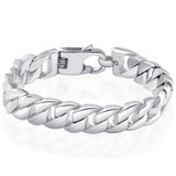 Men's Heavy Cuban 14k Gold (96gram) or Platinum (137gram) 13mm Link Bracelet 8.5"
