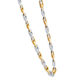 Men's 14k Gold (78gram) or Platinum (146gram) 7mm Link Chain Necklace 20"