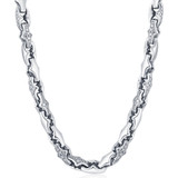 Men's 14k Gold (78gram) or Platinum (146gram) 7mm Link Chain Necklace 20"