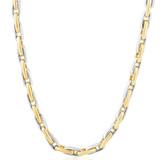 Men's Long Round 14k Gold (100gram) or Platinum (188gram) 6.5mm Link Chain Necklace 22"