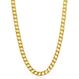 Men's Curb 14k Gold (96gram) or Platinum (180gram) 9mm Link Chain Necklace 24"